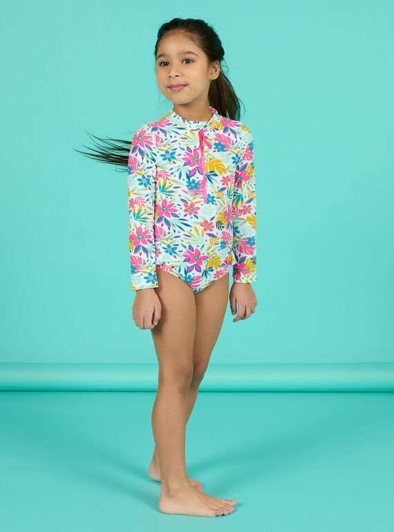Child Girl Floral Print Swimsuit NYAMERUV / 22SI01L3MAI000