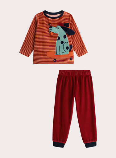 Red velvet pajamas for boys  VEGOPYJWAF / 24WH1299PYJF526
