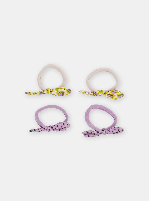 4 dark ecru elastics for girls SYAJOELA3 / 23WI0183ELA003