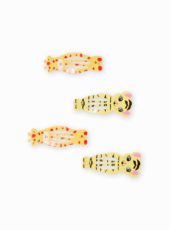 Set of 4 assorted magnet barrettes for girls MYAJOCLIC5 / 21WI01S5BRT957