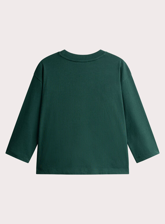  Pine green animation dino t-shirt for boys  VOJOTI1 / 24W902I3TMLG633