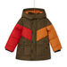 Hooded down jacket with fleece lining