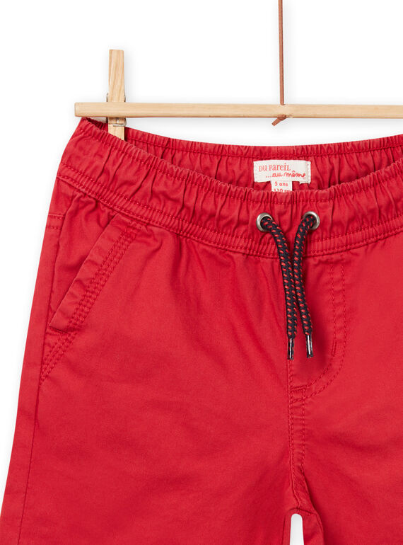 Child boy's red Bermuda shorts NOJOBERMU3 / 22S902C1BERF524