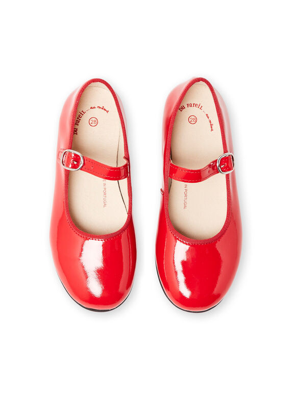 Red patent slippers girl LFBABRIDER / 21KK3533D13050