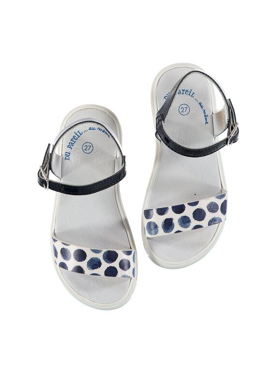 Girls' smart two-tone sandals FFSANDJANE / 19SK35B2D0E070