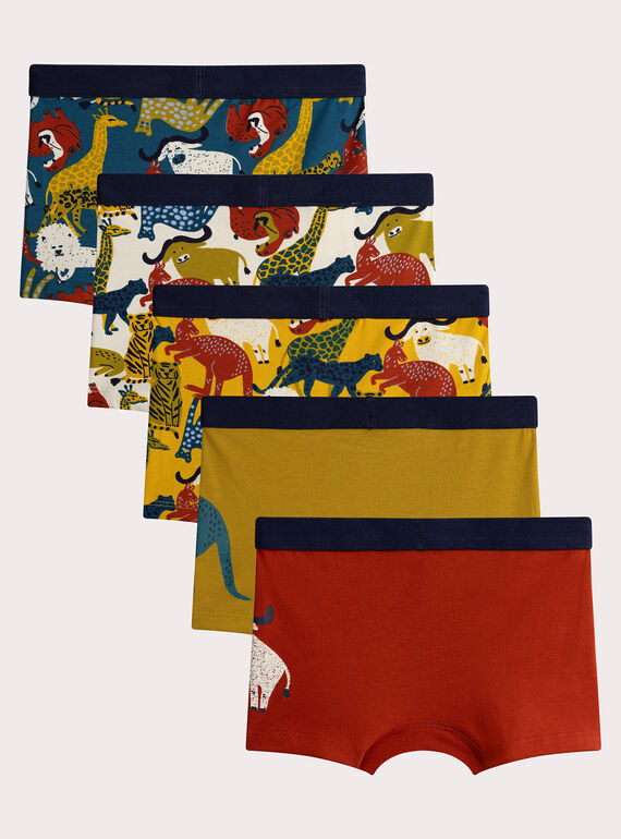 Set of 5 animal print pants for boys  VEGOBOXSEM3 / 24WH1286BOXA002