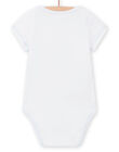 Baby boy white bodysuit with monster pattern NEGABODMON / 22SH14I1BDL000