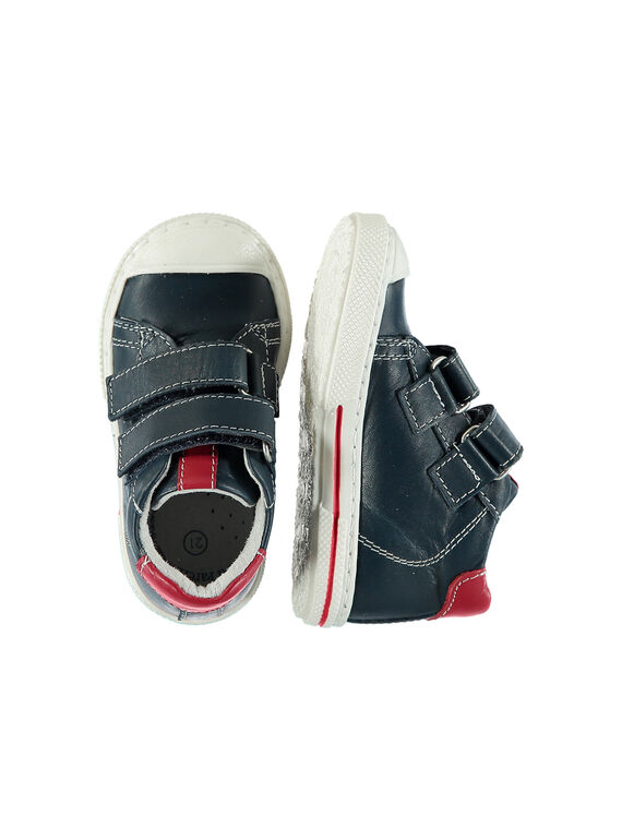Baby boys' smart leather trainers. FBGBASON / 19SK3831D3F070