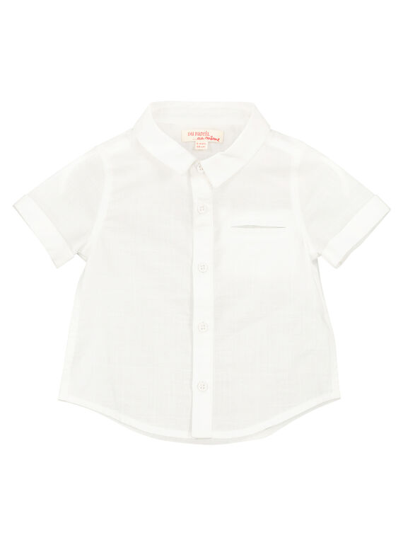 Baby boys' white shirt FUPOCHEM1EX / 19SG10C2CHM000