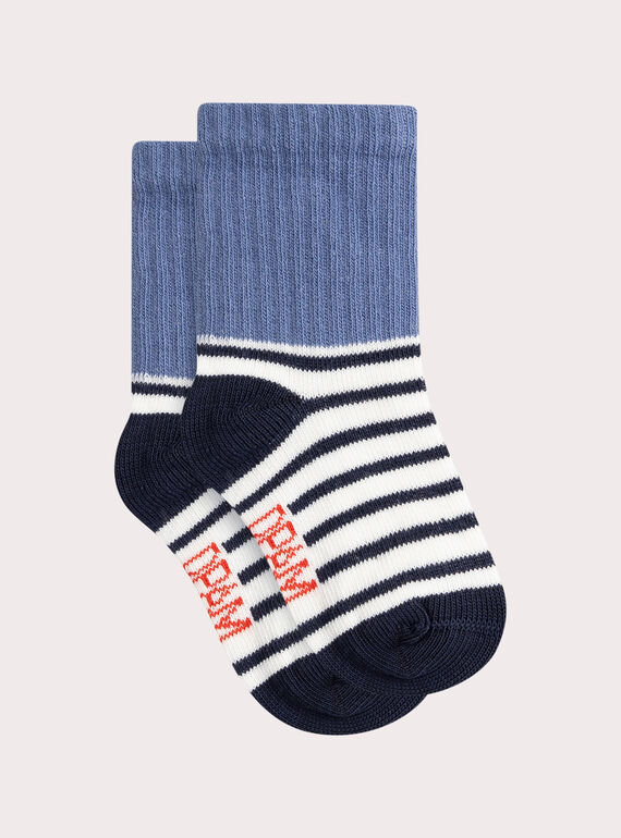 Blue striped socks for baby boy  VYUJOCHOR2 / 24WI10G5SOQ001