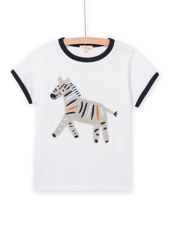 White zebra T-shirt child boy NOSOTI / 22S902Q1TMC000