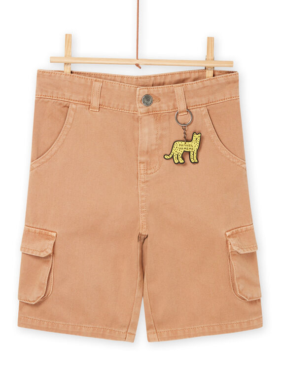 Light brown canvas Bermuda shorts ROJUNBER2 / 23S902U3BERI801