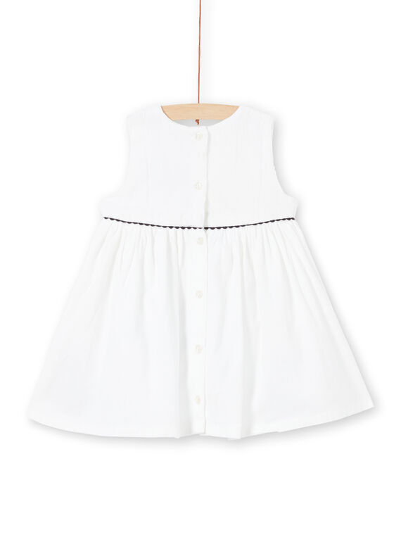 Baby girl white velvet dress LIPOEROB1 / 21SG09Y2ROB001