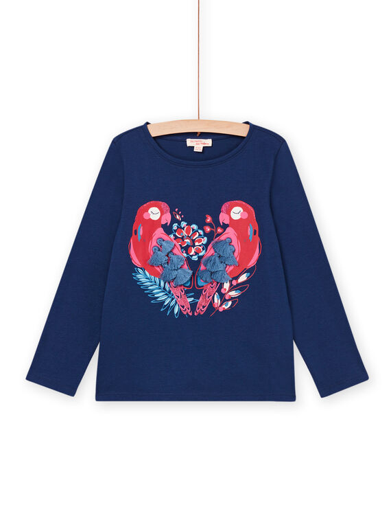 Long sleeve t-shirt with parrot animation PAGOTEE2 / 22W901O2TMLC220