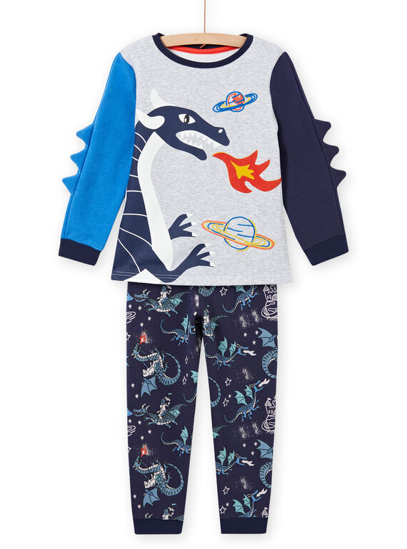 Child boy's phosphorescent dragon print pajama set MEGOPYJGON / 21WH1295PYJJ922