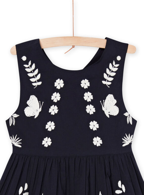 Black embroidered dress 