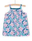 Baby girl petrol blue dress with floral print 22SG09U2ROB215