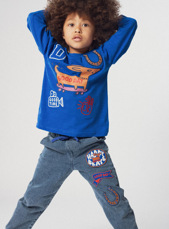 Blue TEE SHIRT LS XOBLUTEE3 / 25W902N2TMLC231