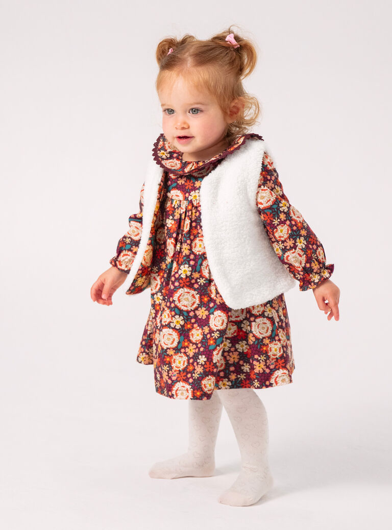 Reversible cardigan for baby girl  VIKOCAR2 / 24WG0931CAR001