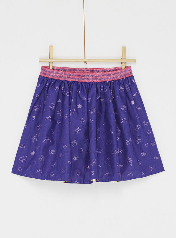 Reversible night-blue skirt SALINJUP / 23W901H1JUP713