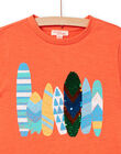 Child Boy Orange Sequin Reversible T-Shirt NOWATI5 / 22S902V4TMC409