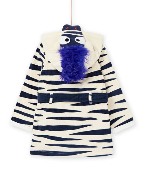 Unbleached zebra print dressing gown REGOPEIZEB / 23SH12D1RDC001