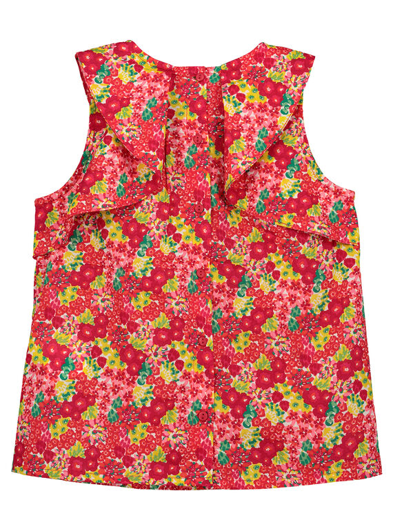 Girls' floral frilly smock FAYECHEM / 19S901M1CHE099