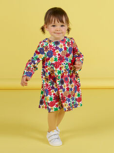 Baby girl's colorful floral print long sleeve dress MIMIXROB3 / 21WG09J2ROB001