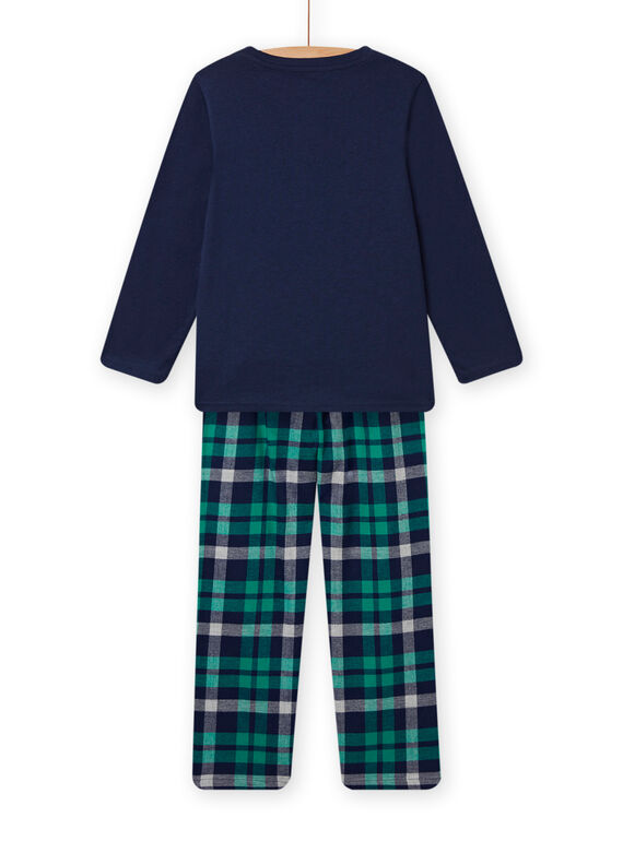 Midnight blue and green pajamas child boy NEGOPYJCRO / 22SH12G6PYJ705