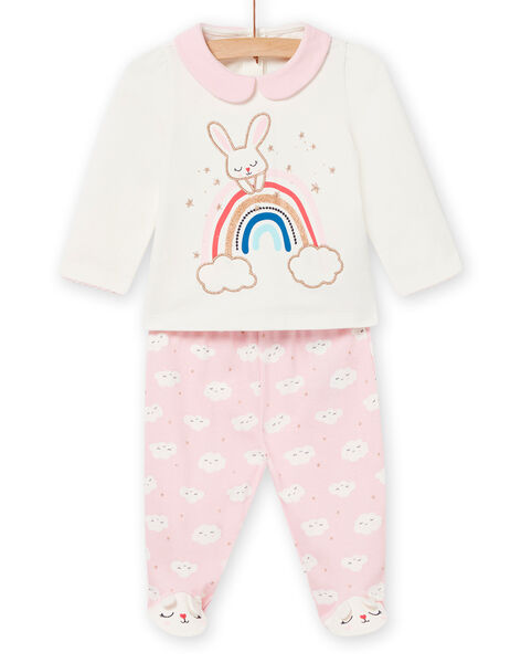 Baby girl light pink pajama set NEFIPYJARC / 22SH13G1PYJ321