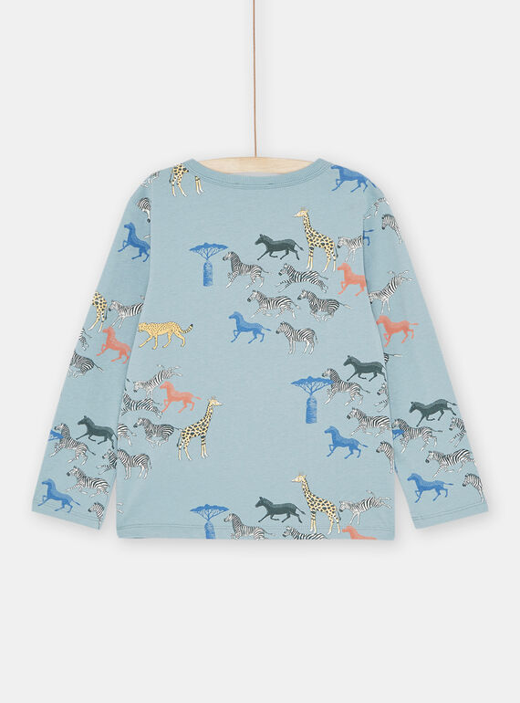 Boy's blue safari T-shirt SOKYOTEE2 / 23W902I3TML204