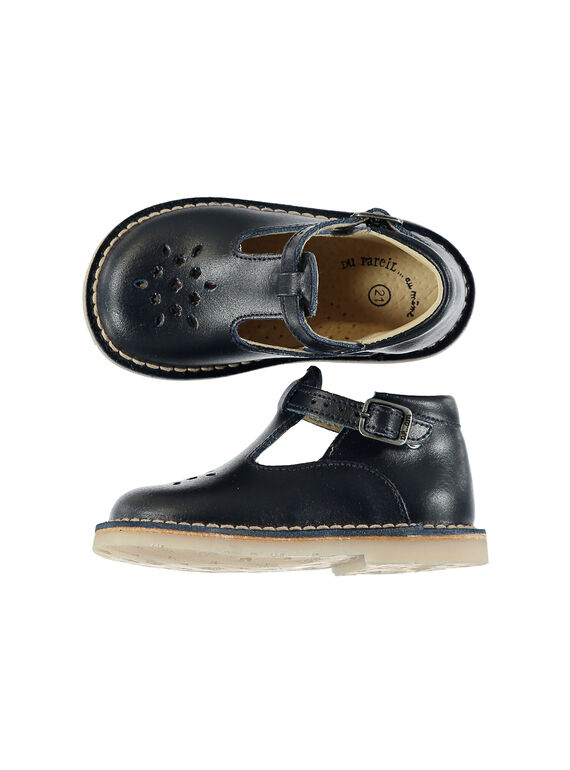 Baby boys' smart leather T-bar shoes. FBGSALBASI2 / 19SK3884D13070