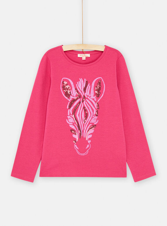 Fuchsia long-sleeved T-shirt SAJOYTEE4 / 23W901F5TML304