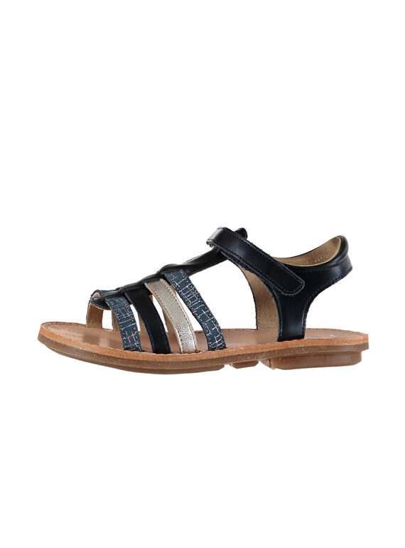 Girls? smart leather multi-strap sandals FFSANDMIN3 / 19SK35B1D0E070