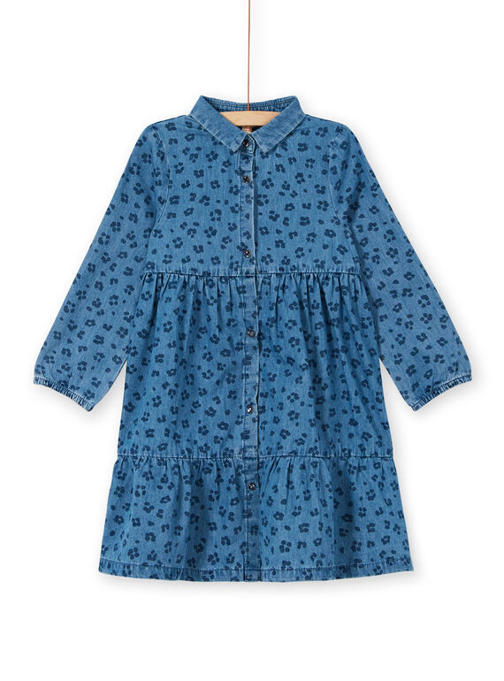 Cotton leopard print denim dress LABLEROB1 / 21S901J2ROBP274