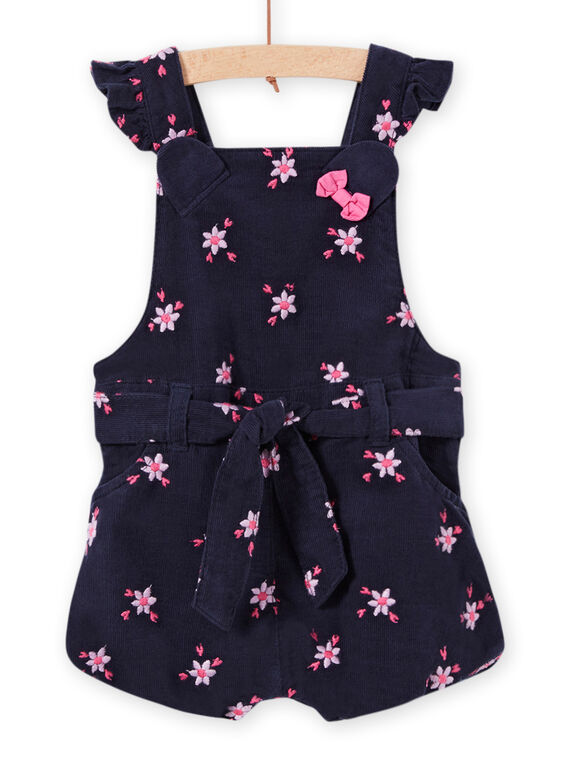 Baby girl's corduroy floral print overalls MIPLASAC / 21WG09O1SALC202