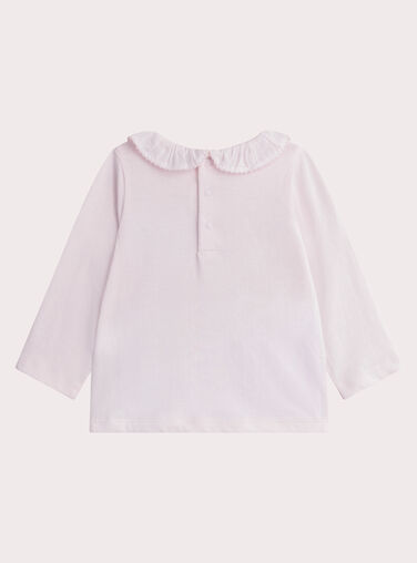 Baby girls' soft pink T-shirt WIKABRA1 / 25SG0934BRA307