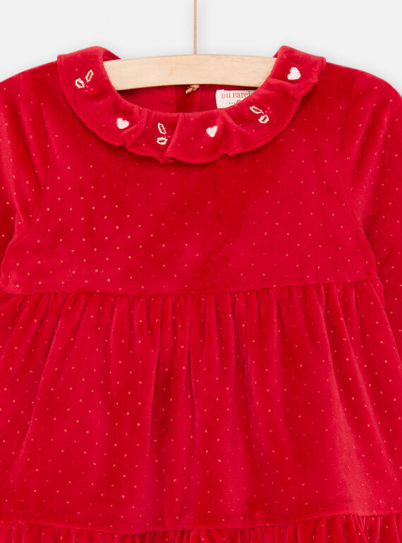 Baby Girl Red Party Dress SIWAYROB1 / 23WG09S2ROBF529