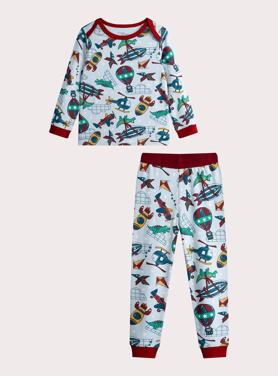 Phosphorescent pajamas with fancy pattern for boys  VEGOPYJAOP / 24WH1277PYJ020