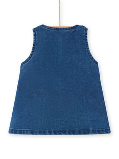 Baby girl blue denim dungarees dress LIHAROB2 / 21SG09X3ROBP270
