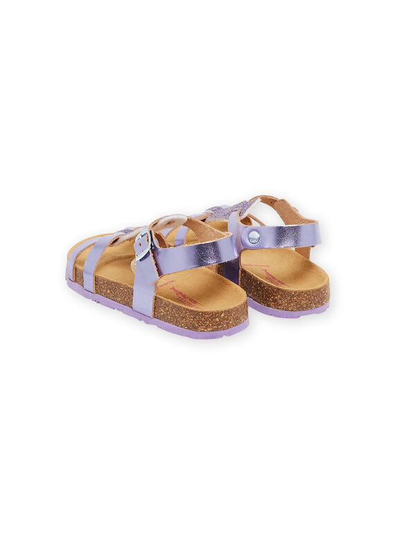 Purple leather sandals RANUBLUE / 23KK3562SLB708