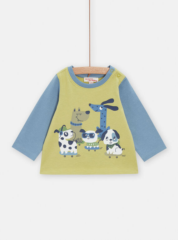 Long-Sleeved Green T-Shirt VUGATEE1 / 24WG1012TML615