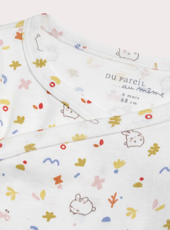 White NEWBORN BODY SUIT XOU1BOD1 / 25WF0351BDN000