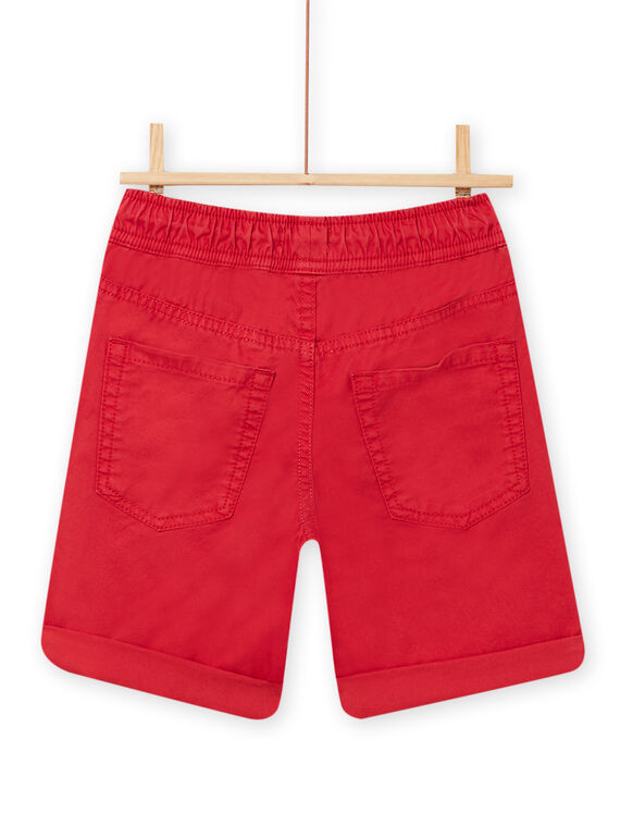 Child boy's red Bermuda shorts NOJOBERMU3 / 22S902C1BERF524