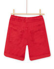 Child boy's red Bermuda shorts NOJOBERMU3 / 22S902C1BERF524