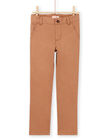 Baby boy plain brown pants MOESPACHI2 / 21W902E1PANI810