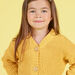 Girl's yellow knitted long sleeve cardigan