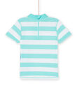 Blue striped UV resistant swim shirt RYOMERUVTIREQ / 23SI02R2TUVC200
