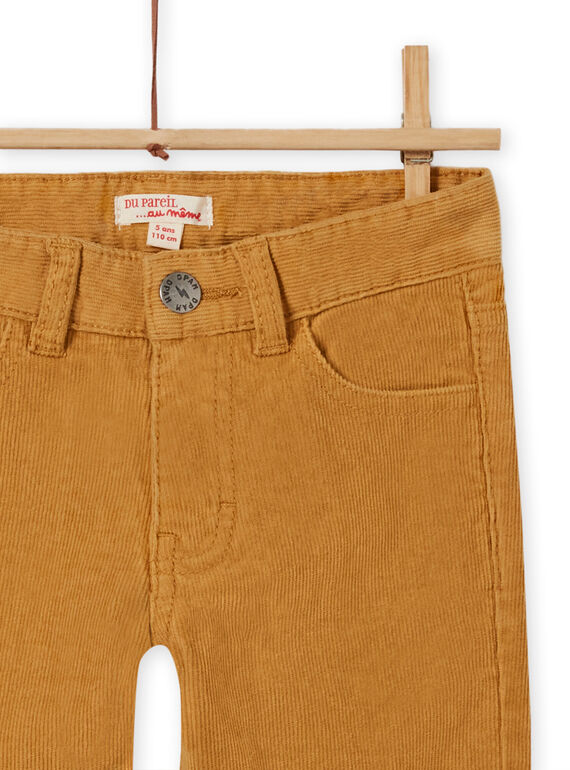 Boy's yellow corduroy pants MOJOPAVEL5 / 21W902N2PANB101