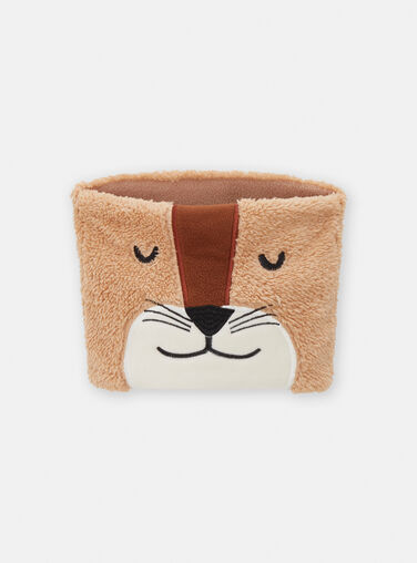 Boy's beige snood SYOGROSNO5 / 23WI02O4SNOI814